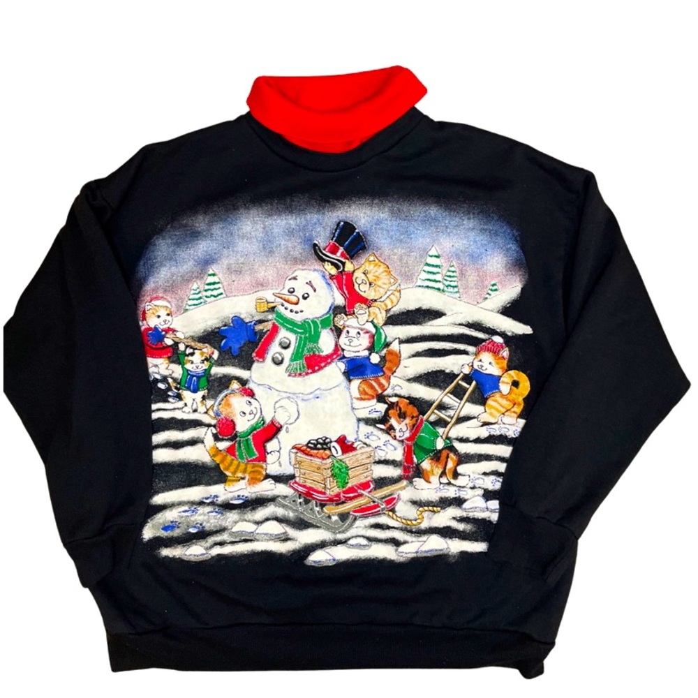COPY - Vintage Nutcracker Cat Snowman Christmas Sweatshirt